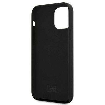 8. Karl Lagerfeld Silicone Karl`s Head Case for iPhone 12 mini - Black