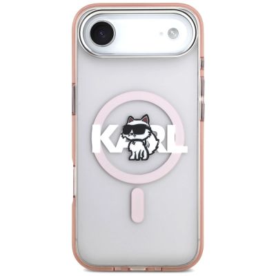3. Karl Lagerfeld IML Choupette Sketch Logo MagSafe Case for iPhone 17 Air - Pink