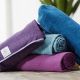 3. GAIAM Hand Towel Frost Grey/Fuchsia Red 61813