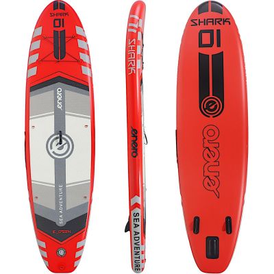 2. SET - SUP BOARD 150KG INFLATABLE ENERO 320x81x15CM SHARK