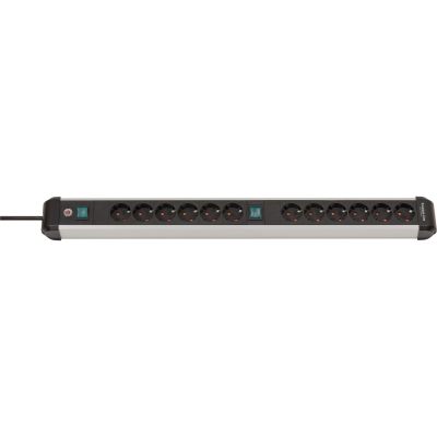 2. Power strip with switch Silver-Black Schutzkontakt 1 pc.