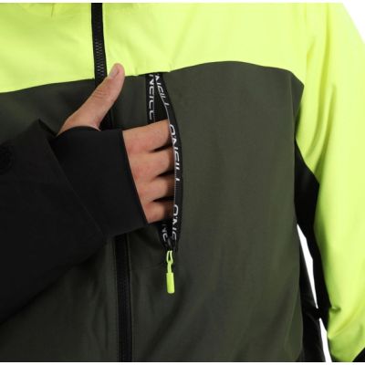 11. O'neill Men's Winter Sports Jacket Carbonite Snowboard Skis 10K Green Black