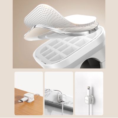 10. Joyroom JR-ZS368 magnetic cable organizer - white (6 pcs.)