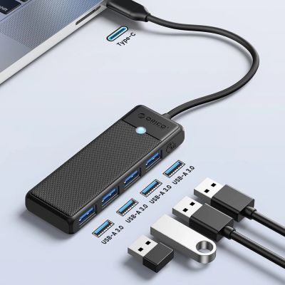 3. Orico PAPW4A-C3 USB Hub 4-port 4x USB-A 3.0 0.15 m - black