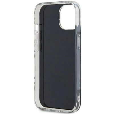 7. DKNY IML Checkered Mono Pattern case for iPhone 15 Plus / 14 Plus - black