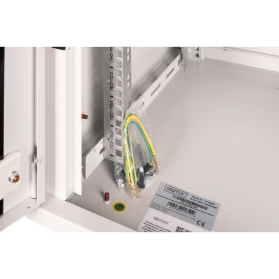 23. Wall-mounted cabinet 19'' 9U Digitus 509x600x600 mm, gray (RAL 7035)