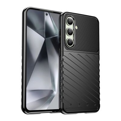 2. Thunder Case for Samsung Galaxy S24 FE Silicone Armored Cover - Black