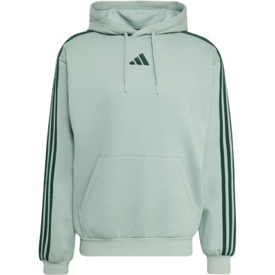 2. Men's adidas Essentials 3-Stripes Fleece Hoodie light green KY4172