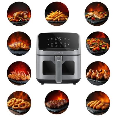 11. ELDOM FAT-FREE FRYER FR45 FRITELO 1500W TEMP REGULATION 80-200°C GLASS WINDOW IN THE CONTAINER TOUCHSCREEN CONTROL PANEL