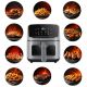 11. ELDOM FAT-FREE FRYER FR45 FRITELO 1500W TEMP REGULATION 80-200°C GLASS WINDOW IN THE CONTAINER TOUCHSCREEN CONTROL PANEL