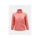 5. Peak Performance W Fleece Snap T Pink Sweatshirt