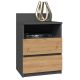 M1 bedside table 40x32xH59 anthracite/artisan