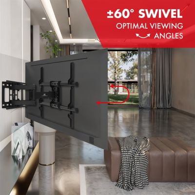 4. MACLEAN TV MOUNT, MAX VESA 600X400, 32-85", 60KG, VERTICAL AND HORIZONTAL ANGLE ADJUSTMENT, PROFILE 65-390MM, BLACK MC-789