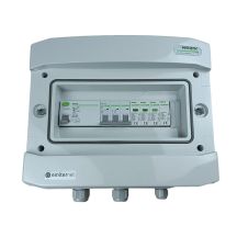 Hermetic IP65 EMITER AC connection switchboard with AC surge arrester Noark type 1+2, 50A 3-F, RCD type A 63A/300mA