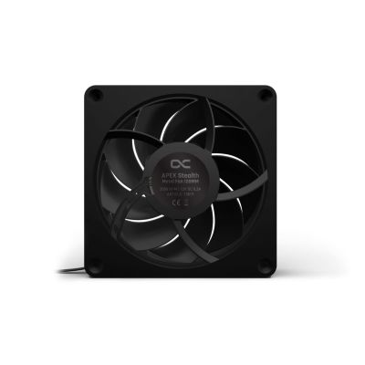 7. Alphacool Apex Stealth Metall Computer Case Fan 12 cm Black 1 pc.