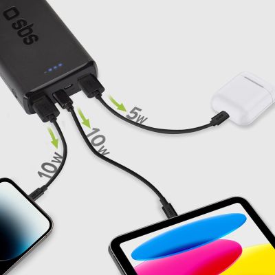 10. Powerbank Puro Fast 20000 mAh 2x USB-A + 1x USB-C - black