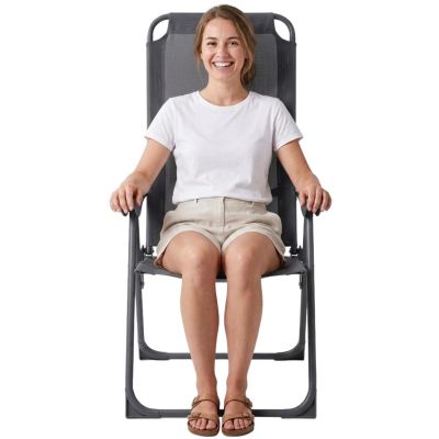 4. Folding Graphite Camping Chair with Armrests REDCLIFFS