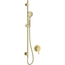 Concealed shower set with rail
