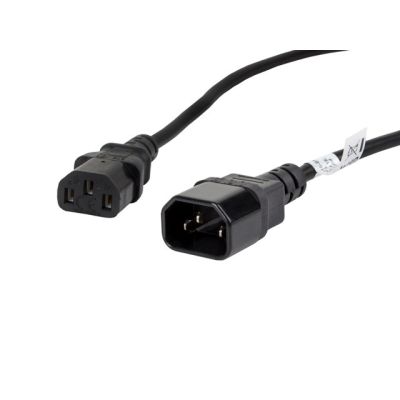 Lanberg CA-C13E-11CC-0018-BK extension cable (C13 / IEC C13 / IEC 320 C13 M - C14 F; 1.8m; black)
