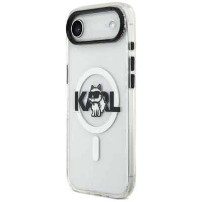 2. Karl Lagerfeld IML Choupette Sketch Logo MagSafe iPhone Air Case - Clear