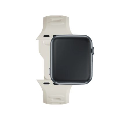 6. 3mk Silicone Watch Strap for Apple Watch 38/40/41 mm - white