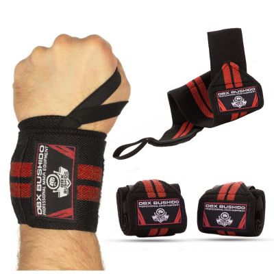 Elastic Wrist Supports/Grips | Black/Red