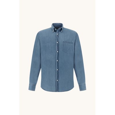 2. Paul&Shark Men's Denim Shirt Light Navy Blue 99313030-J01