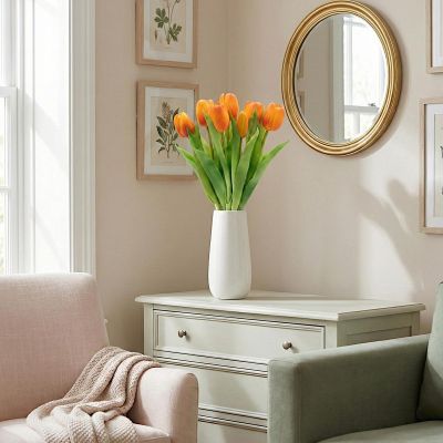 14. BOUQUET OF 7 ORANGE TULIPS 31 CM LIFE-LIKE SPRING DECORATION