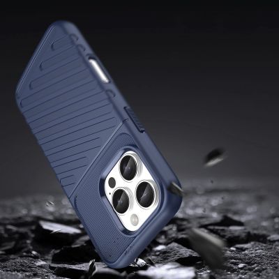 5. Thunder Case for iPhone 16e / 17e silicone armor cover - blue