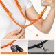 2. 150 cm adjustable neck and shoulder strap with steel plate - orange