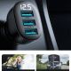 12. Joyroom JR-CCD03 3.4A Car Charger with Display 3x USB-A - Black