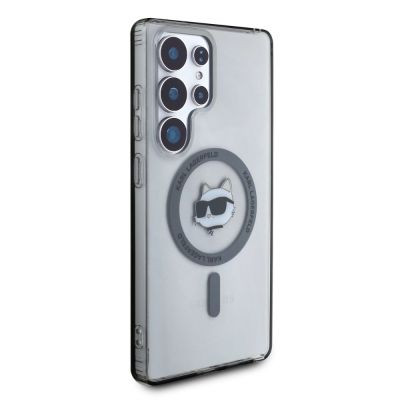 4. Karl Lagerfeld Button Choupette Head Printed Logo MagSafe Samsung Galaxy S25 Ultra case black