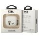 3. Karl Lagerfeld KLACA3SILKCW AirPods 3 cover white/white Silicone Karl & Choupette