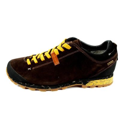 2. AKU Bellamont III Suede GTX Hiking Shoes - Brown/Yellow