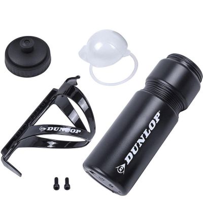 32. DUNLOP 750ML BICYCLE BOTTLE WITH CAGE BLACK