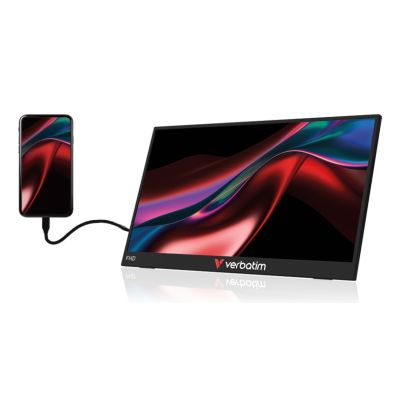 4. Verbatim Portable 15.6" FHD Touch Monitor LIGHT Portable Monitor Black 39.6 cm (15.6") LCD 1920 x 1080 px