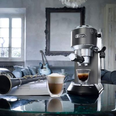 6. DeLonghi Dedica Style EC 685.BK (1350W; black) espresso machine