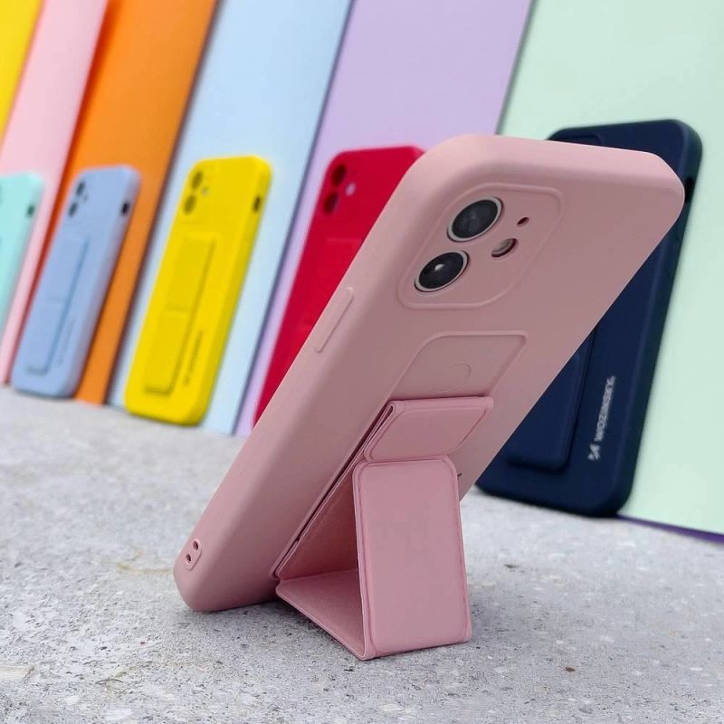 11. Wozinsky Kickstand Case silicone case with stand for Samsung Galaxy A73 pink