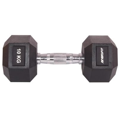 4. HEX RUBBER Dumbbell 10 KG ENERO FIT