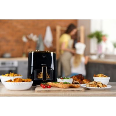 11. ELDOM FAT-FREE FRYER FR500 5.5 L 1200W GLASS CONTAINER, GRID, SILICONE PAD, 8 PROGRAMS, TEMPERATURE CONTROL.