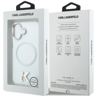8. Karl Lagerfeld IML K Head Logo MagSafe Case for iPhone 17 - Clear