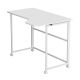 10. MACLEAN FOLDING DESK TABLE WITH WHEELS MACLEAN FOLDING DESK TABLE, WHITE, MOBILE, 100X65CM, MAX. 50KG, ANGLED, SHAPE