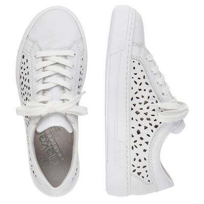 23. Rieker W RKR641 leather comfort shoes white