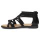 3. Women's Roman sandals, black, Filippo DS7897