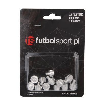 Footballsport aluminum studs 8x8mm + 4x11mm
