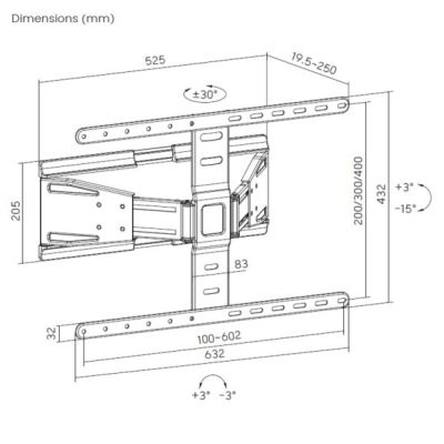 6. Equip 650344 TV Mount 2.29 m (90") Black