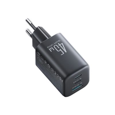 5. Joyroom JR-TO1 GaN 45 USB-C Lightning USB-A Wall Charger - Black