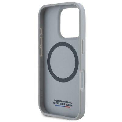 7. BMW M Carbon Tricolor Line MagSafe Case for iPhone 16 Pro - Gray