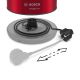 3. Bosch TWK3P424 Electric Kettle 1.7 L 2400 W Gray, Red