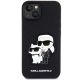 3. Karl Lagerfeld Saffiano Karl & Choupette Case for iPhone 13 / 14 / 15 - Black